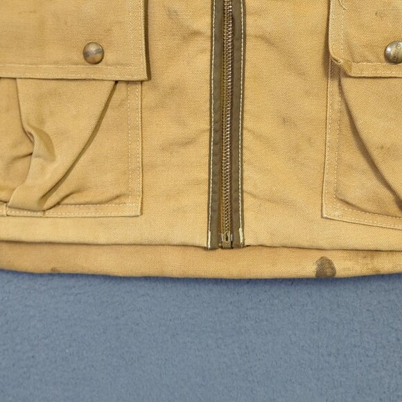 Carhartt VTG Vest Men's XL Brown Hunting Game Bag Canvas Shooting Union Made USA - Picture 5 of 16